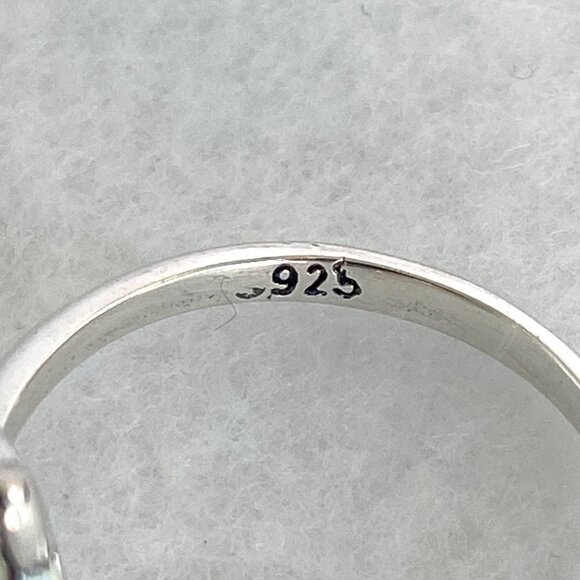 Sterling Silver 925 Turquoise Cabochon Kitty Cat Bypass Style Band Ring Sz 7 - Picture 8 of 16